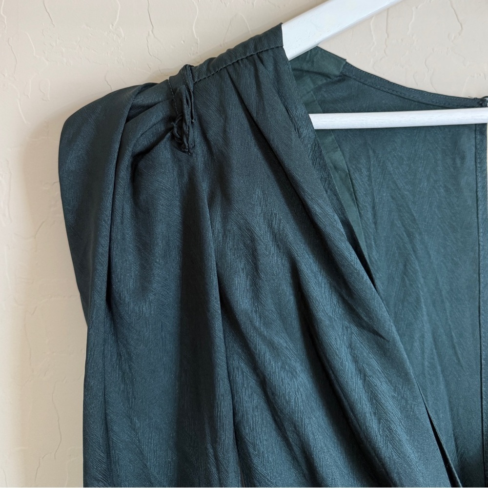 Miss Lola Forrest Green Long Sleeve Maxi Dress Old Hollywood HOCO Prom Medium - Picture 4 of 10